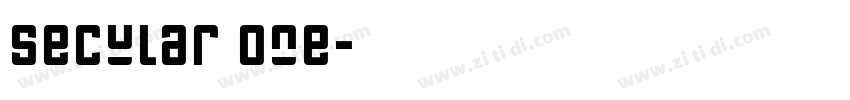 Secular One字体转换